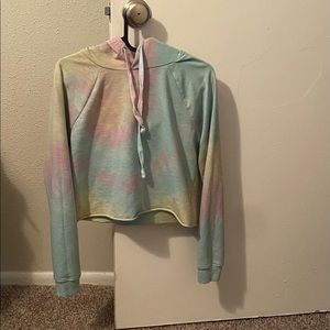 ❤️❤️ Pastel tie dye crop top long sleeve hoodie